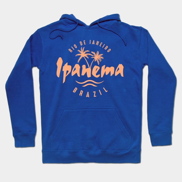 Ipanema Brazil Rio De Janeiro Hoodie by Designkix